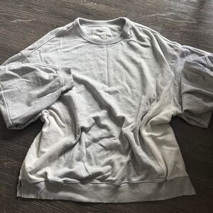 Aerie Women's Grey and Blue Sweatshirt